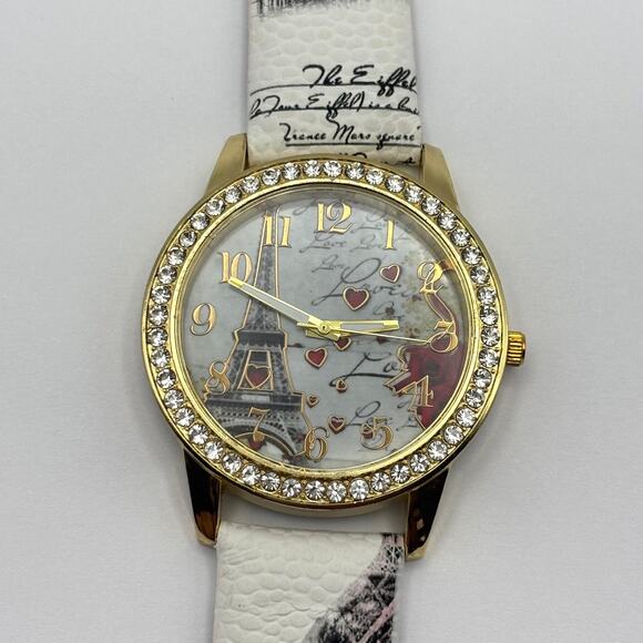 Gold Paris Heart Men's Watch - Picture 4 of 5